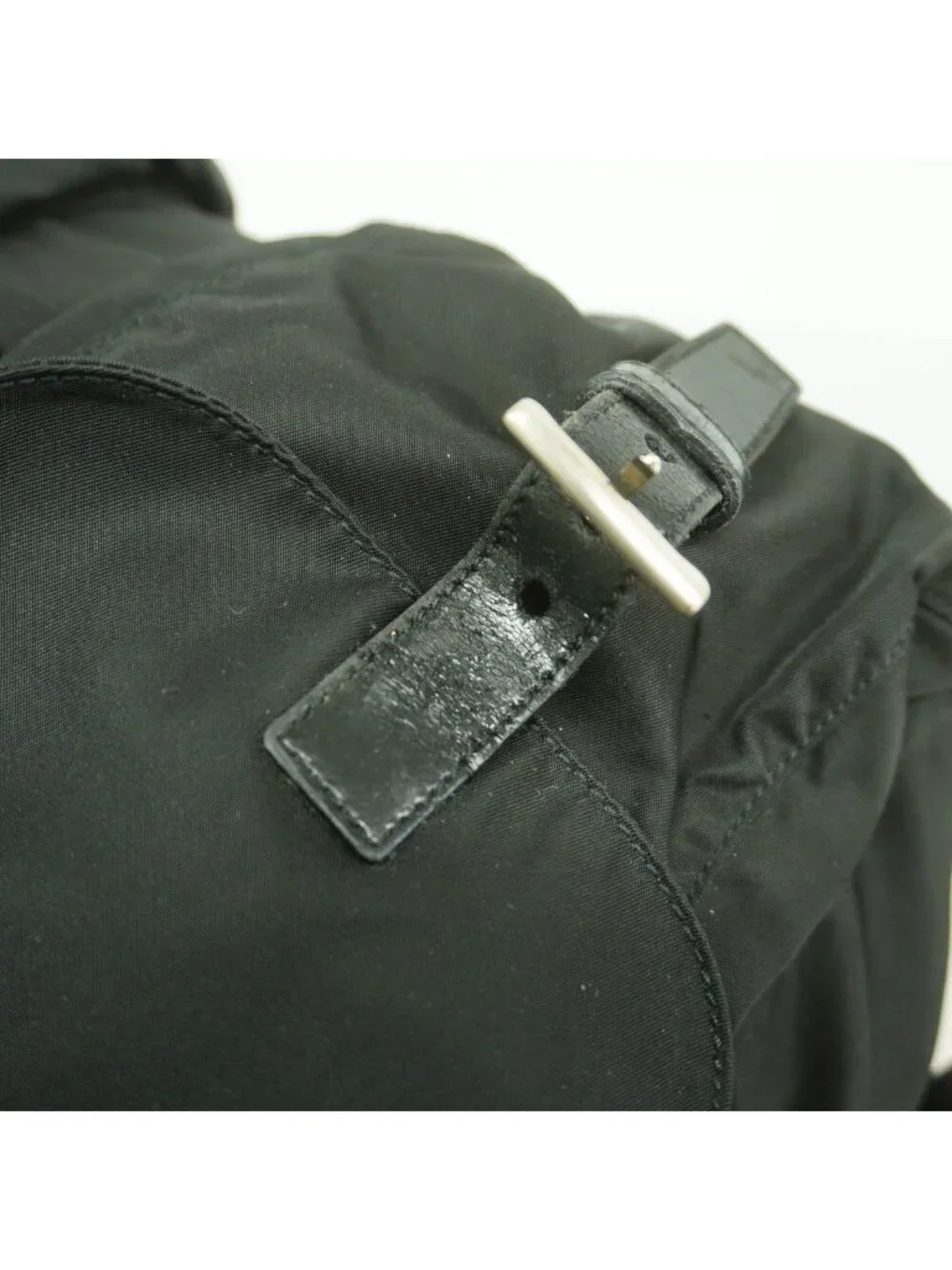 Prada Backpack Nylon Black Silver